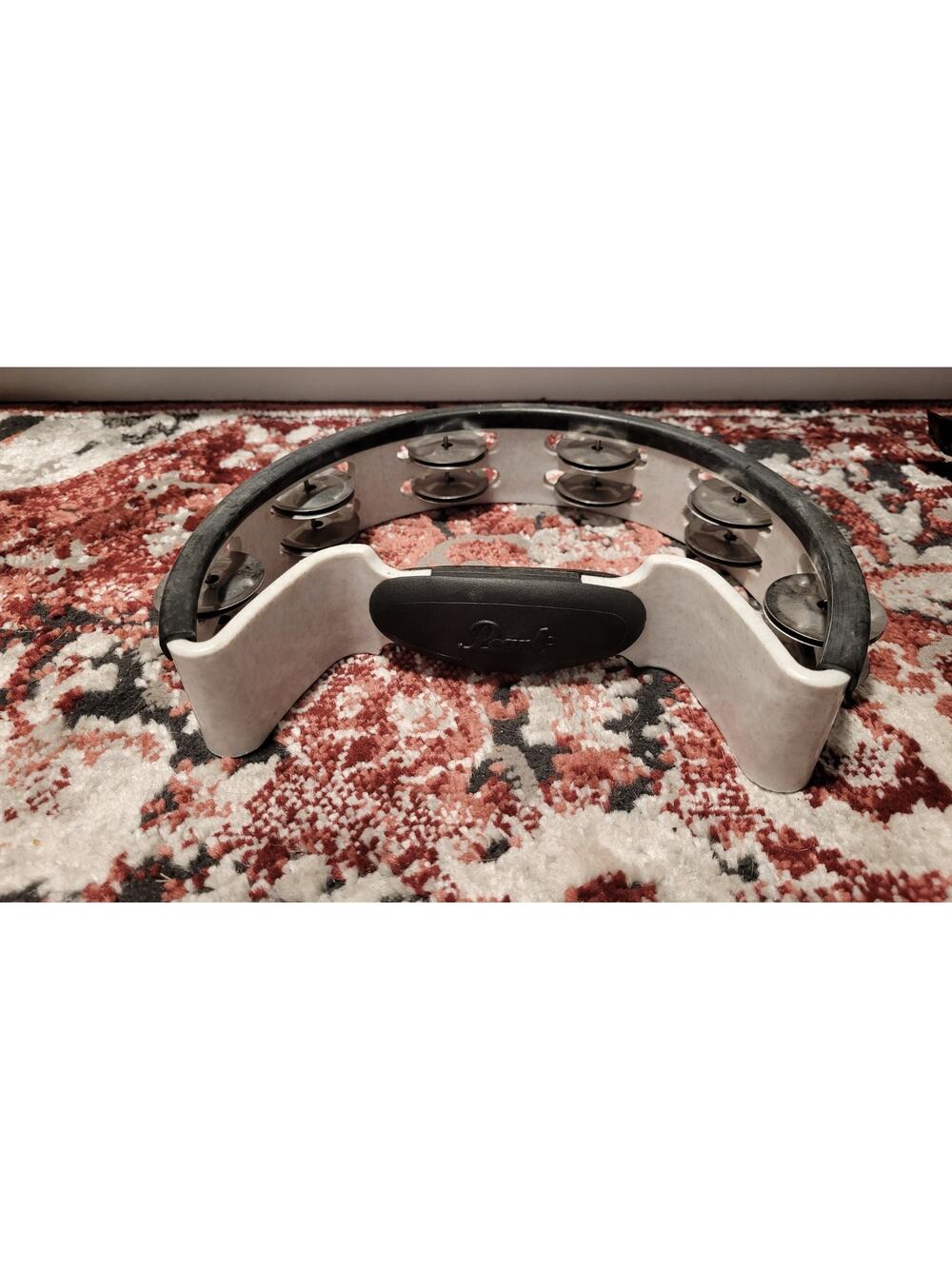 Pearl Ultra Grip Tambourine Double Row Steel Jingles Handheld Mountable